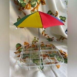 Vintage Umbrella Patio Serving Tray